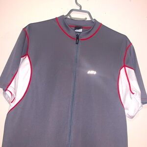 Reflective Louis Garneau Cycling Full Zip Jersey Shirt With 3 Pockets